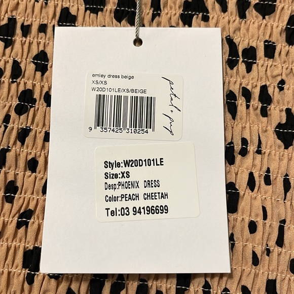 NWT Women’s Petal and Pup Emley Dress Beige Cheetah Print Size XS - Picture 5 of 5